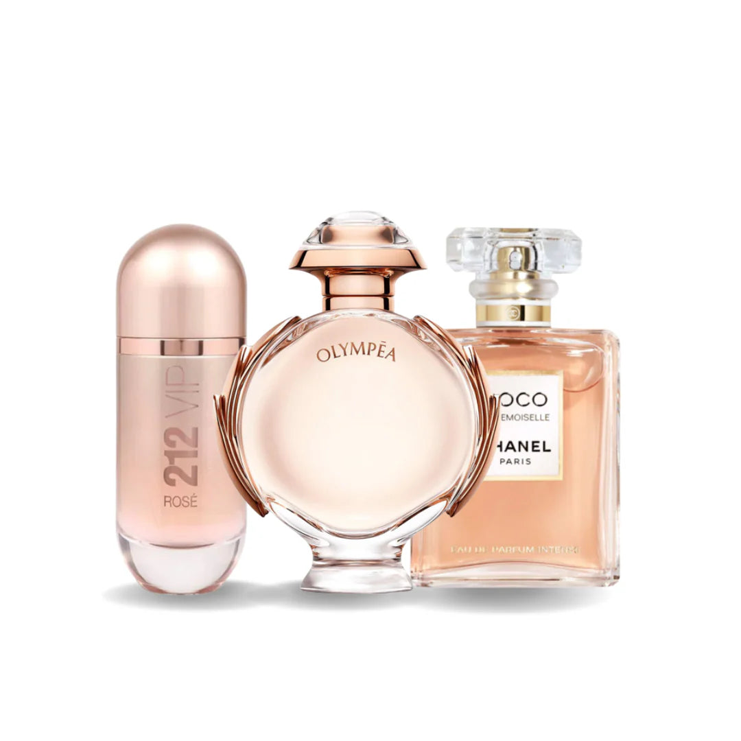 SET MIT 6 PARFÜMS: Carolina Herrera Good Girl, Chanel Nº5, Paco Rabanne Fame, Carolina Herrera 212 VIP Rosé, Paco Rabanne Olympéa und Chanel Coco Mademoiselle (Eau de Parfum)