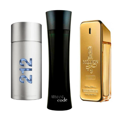 SET MIT 3 PARFÜMS: 212 Men NYC, Paco Rabanne One Million und Armani Code Homme (Eau de Parfum)