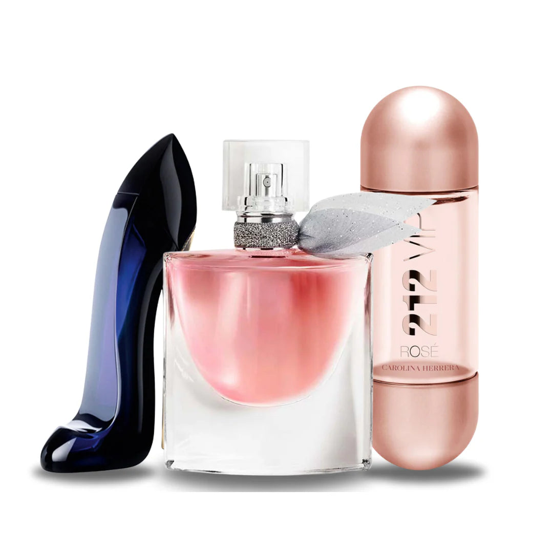 SET MIT 3 PARFÜMS: Carolina Herrera Good Girl, Lancôme La Vie Est Belle und Carolina Herrera 212 VIP Rosé (Eau de Parfum)