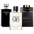 SET MIT 3 PARFÜMS: Bvlgari Man in Black, Giorgio Armani Acqua di Giò und L’Homme Prada Intense (Eau de Parfum)